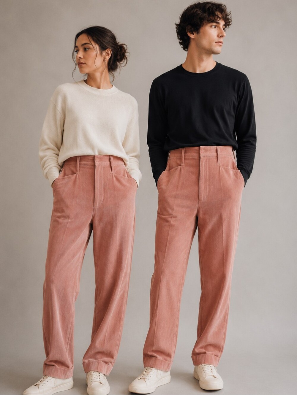 Factors Atlanta USA Made Dusty Rose Corduroy Trousers | Handcrafted | Retail $26